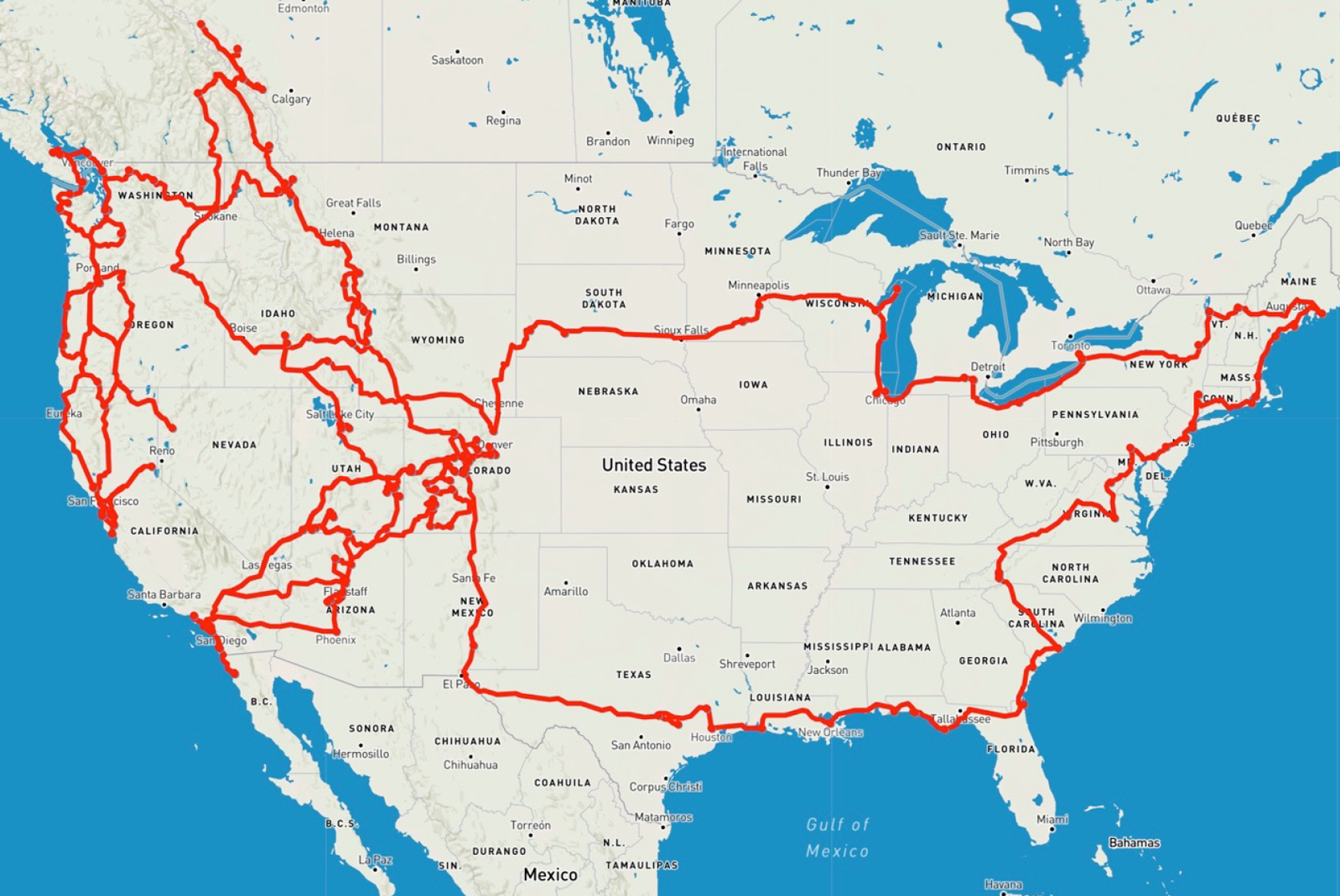 atlas pet company vanlife roadtrip around the country map of travels