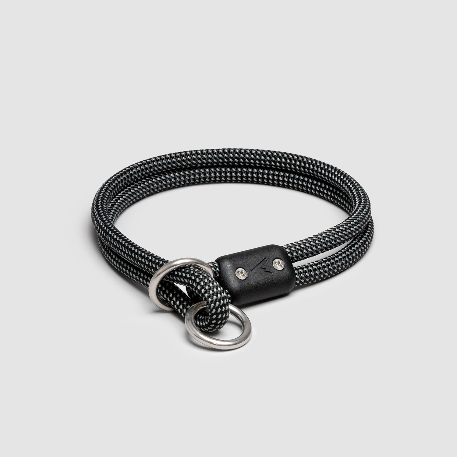 Lifetime Collar - Lifetime Warranty Climbing Rope Dog Collar, Carbon / 18-22