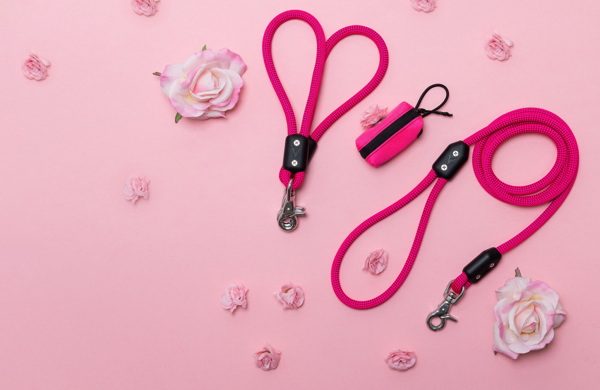 valentines day collection with limited edition pink lifetime pouch, lifetime leash, and lifetime handle