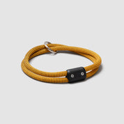 lifetime collar fixed length rope collar for active dogs handmade in colorado by atlas pet company --honey