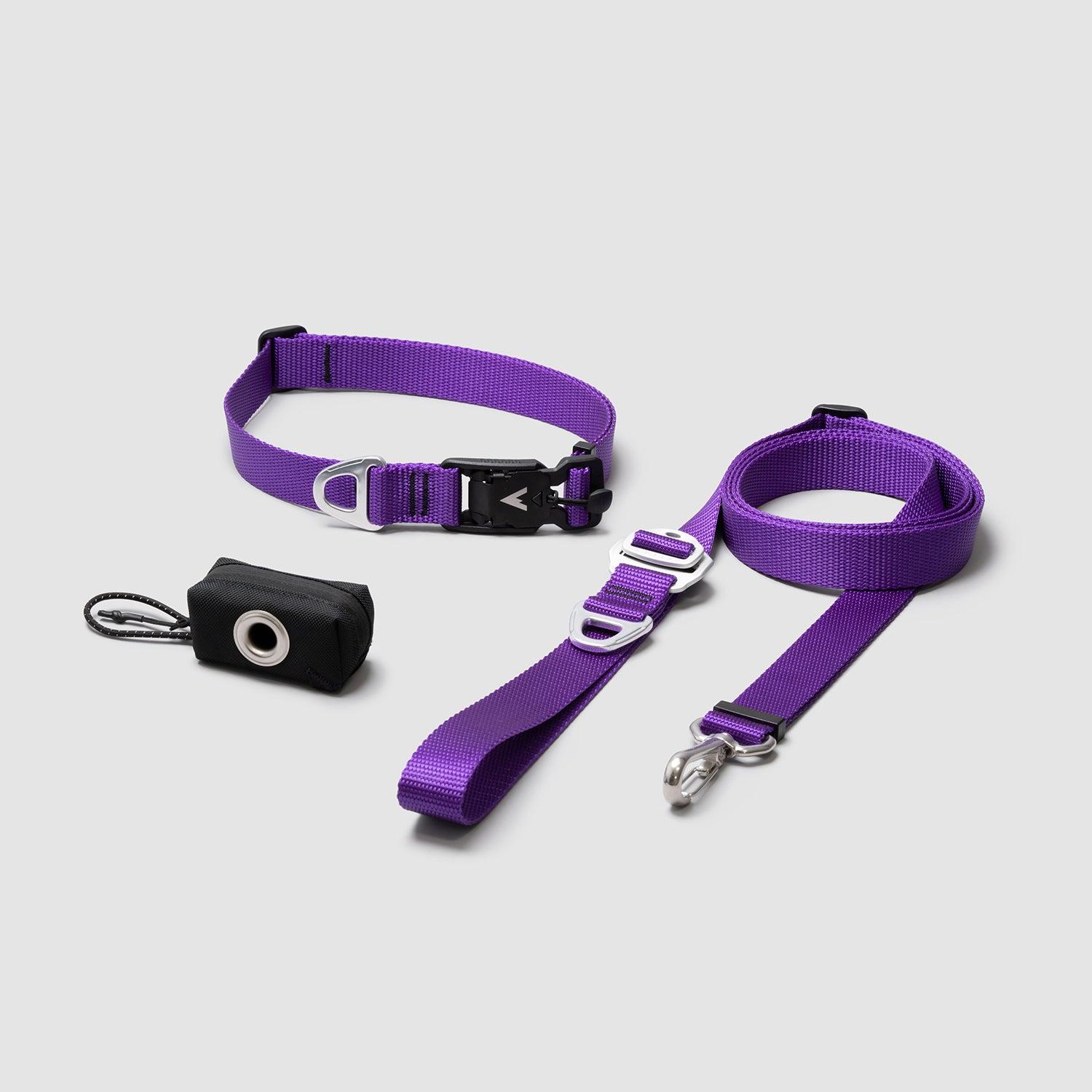 atlas pet company lifetime lite kit with lifetime warranty adjustable dog leash collar and pouch --violet