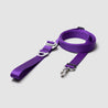 lifetime lite adjustable leash for active dogs handmade in colorado by atlas pet company --violet