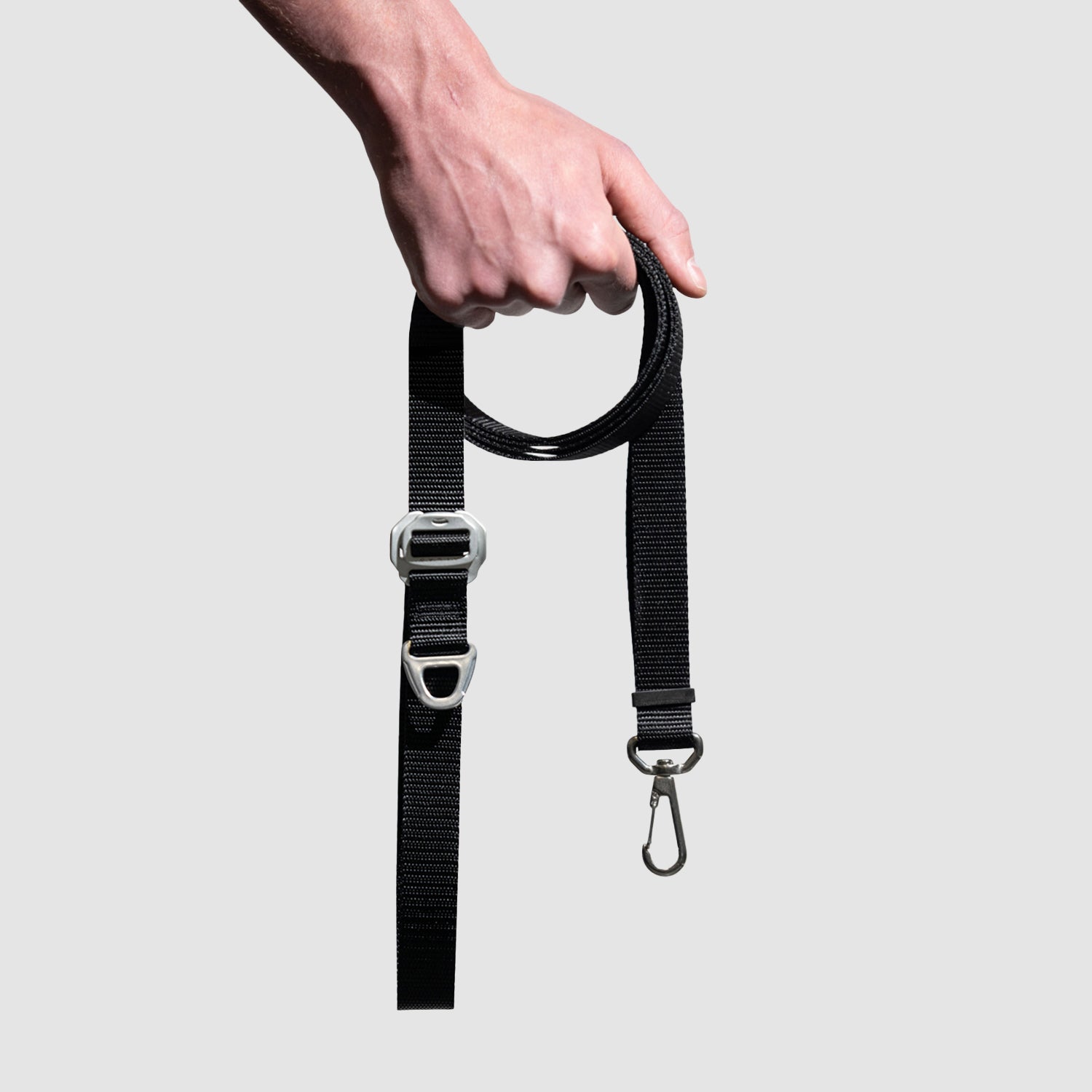 lifetime lite adjustable leash for active dogs handmade in colorado by atlas pet company --black