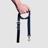 lifetime lite adjustable leash for active dogs handmade in colorado by atlas pet company --navy
